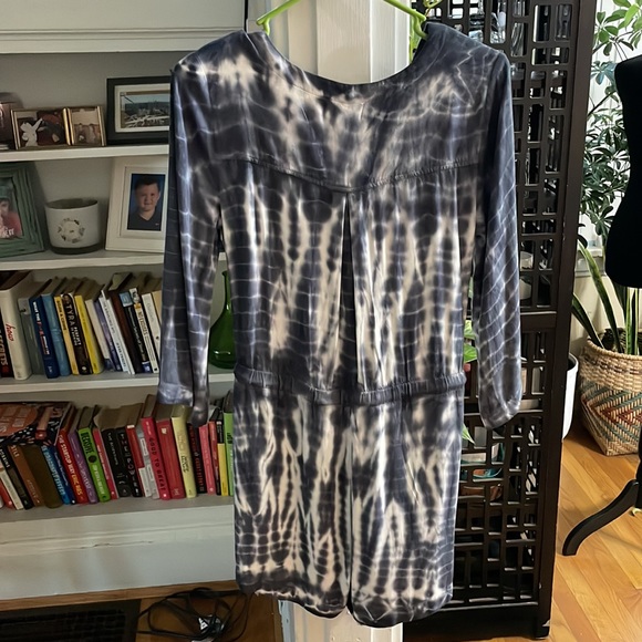 Cloth & Stone Romper Large Tie Dye 3/4 Sleeve Shorts Drawstring Waist - Picture 5 of 6